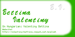bettina valentiny business card